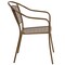 Emma and Oliver Commercial Grade 5 Pack Indoor-Outdoor Steel Patio Arm Chair with Round Back